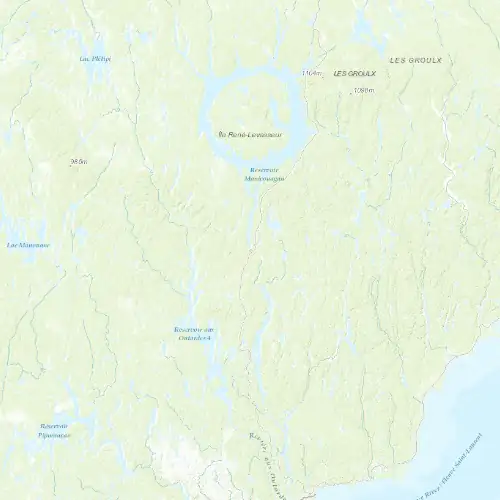Radar near Manicouagan at now — 10:48 pm EDT, Mon Sep 7
