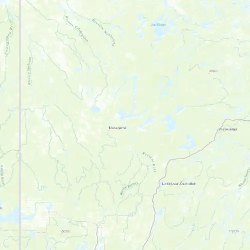 Radar near Matagami at now — 12:54 am EDT, Sat Jul 11
