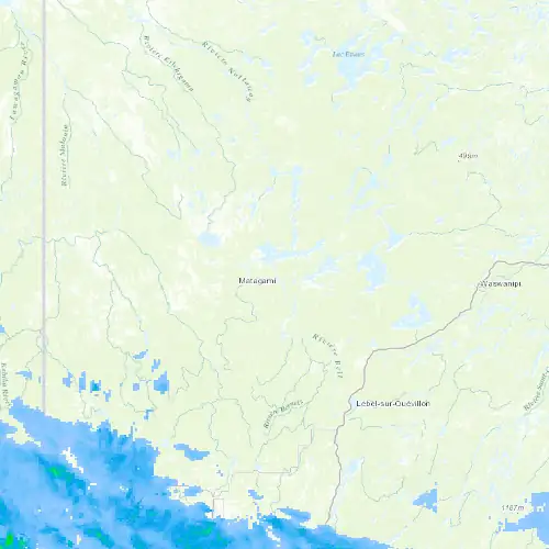 Radar near Matagami at now — 10:48 pm EDT, Mon Sep 7