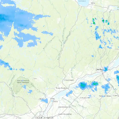 Radar near Mauricie at now — 10:48 pm EDT, Mon Sep 7