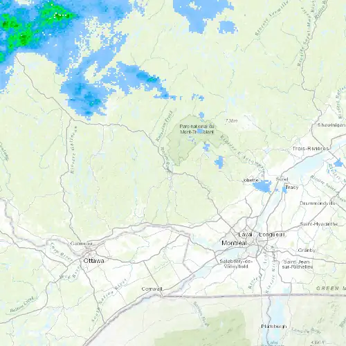Radar near Mont-Tremblant at now — 10:54 pm EDT, Mon Sep 7