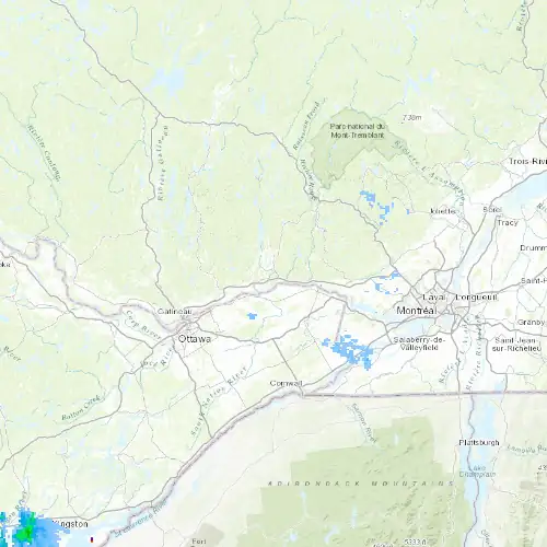 Radar near Papineau at now — 2:06 am EDT, Sat Jul 11