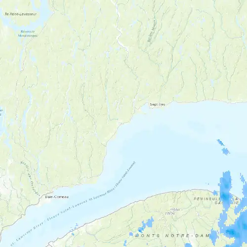 Radar near Port-Cartier at now — 10:54 pm EDT, Mon Sep 7