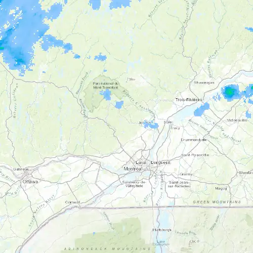 Radar near Prévost at now — 10:42 pm EDT, Mon Sep 7