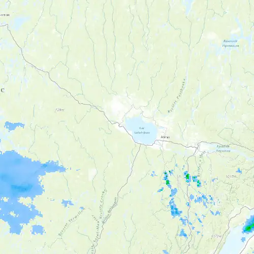 Radar near Saint-Félicien at now — 10:54 pm EDT, Mon Sep 7