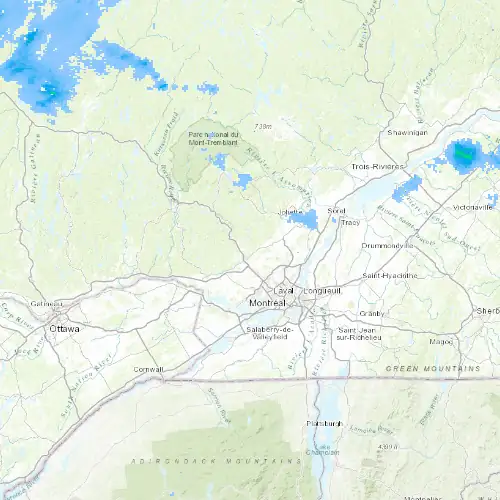 Radar near Saint-Jérôme at now — 10:48 pm EDT, Mon Sep 7