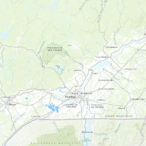 Radar near Saint-Lin-Laurentides at now — 2:06 am EDT, Sat Jul 11