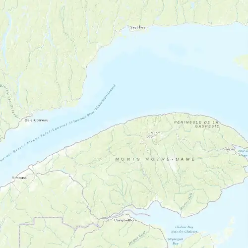 Radar near Sainte-Anne-Des-Monts at now — 1:06 am EDT, Sat Jul 11