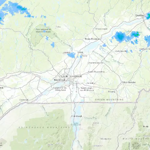 Radar near Sainte-Julie at now — 10:54 pm EDT, Mon Sep 7