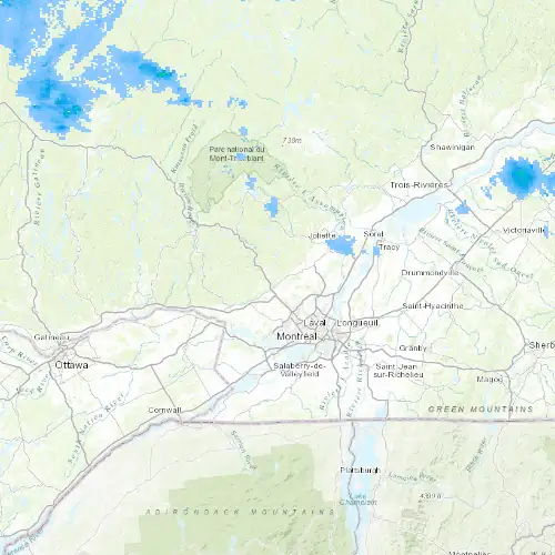 Radar near Sainte-Sophie at now — 10:54 pm EDT, Mon Sep 7