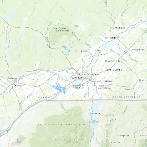 Radar near Sainte-Thérèse at now — 2:06 am EDT, Sat Jul 11