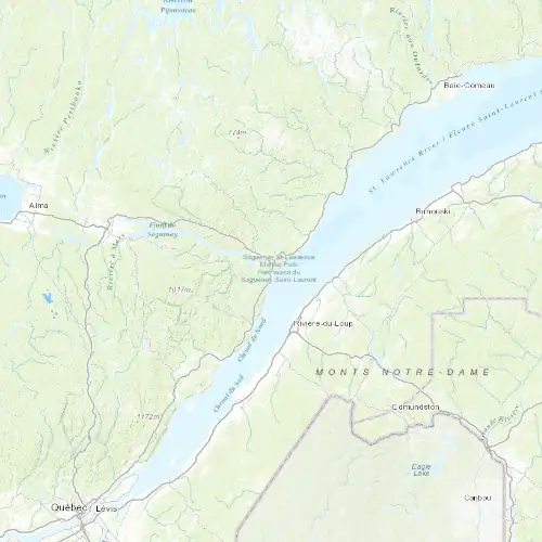 Radar near Tadoussac at now — 1:00 am EDT, Sat Jul 11