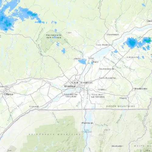 Radar near Terrebonne at now — 10:54 pm EDT, Mon Sep 7