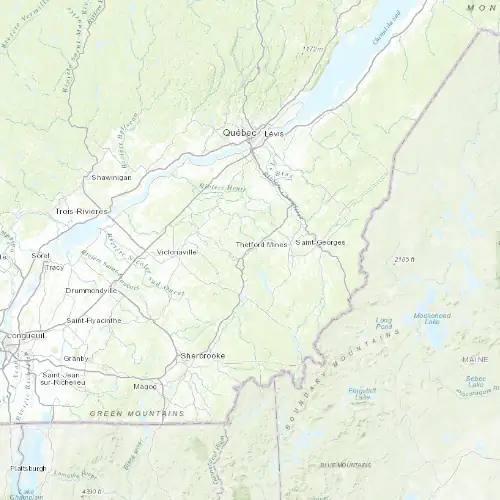 Radar near Thetford Mines at now — 1:00 am EDT, Sat Jul 11