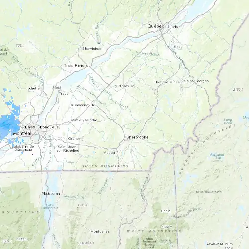 Radar near Val-des-Sources at now — 1:00 am EDT, Sat Jul 11