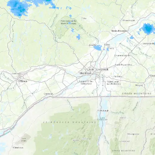 Radar near Vaudreuil-Dorion at now — 10:54 pm EDT, Mon Sep 7