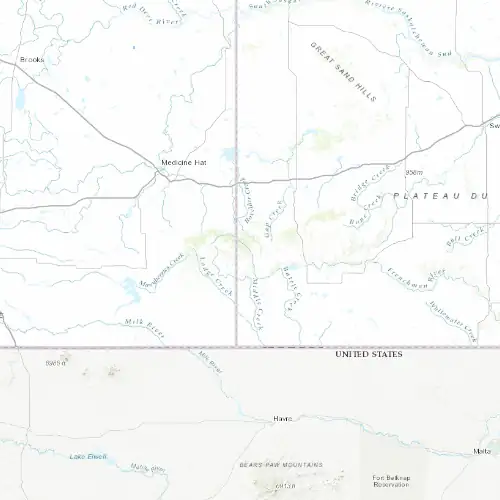 Radar near Cypress Hills (Provincial Park) at now — 12:12 am CST, Sat Jul 11