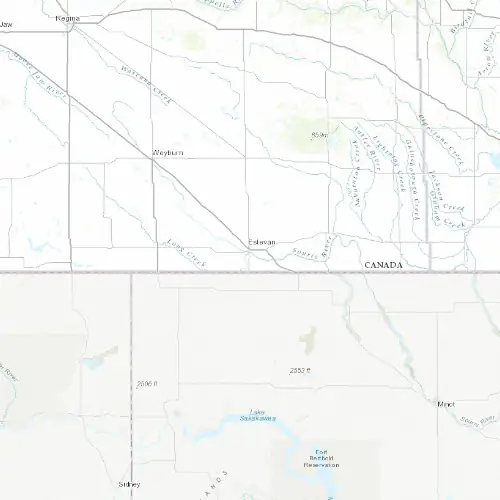 Radar near Estevan at now — 10:54 pm CST, Fri Jul 10