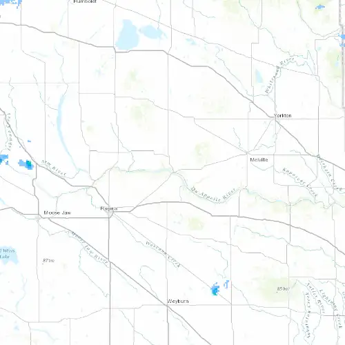 Radar near Fort Qu'Appelle at now — 9:06 pm CST, Mon Sep 7
