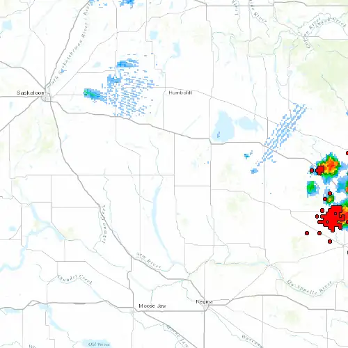 Radar near Last Mountain Lake (Sanctuary) at now — 11:00 pm CST, Fri Jul 10