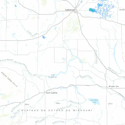 Radar near Lucky Lake at now — 11:00 pm CST, Fri Jul 10