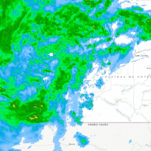Radar near Maple Creek at now — 9:00 pm CST, Mon Sep 7