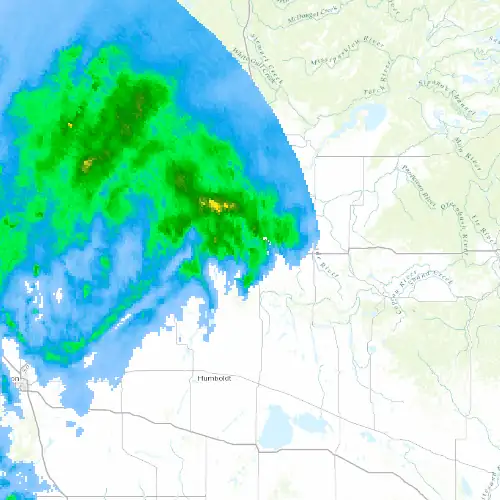 Radar near Melfort at now — 9:00 pm CST, Mon Sep 7