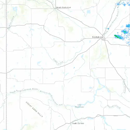 Radar near Rosetown at now — 10:48 pm CST, Fri Jul 10