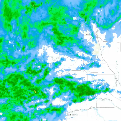 Radar near Rosetown at now — 8:54 pm CST, Mon Sep 7
