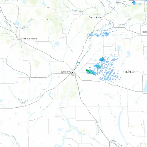 Radar near Saskatoon at now — 10:48 pm CST, Fri Jul 10