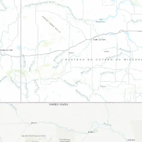 Radar near Shaunavon at now — 11:00 pm CST, Fri Jul 10