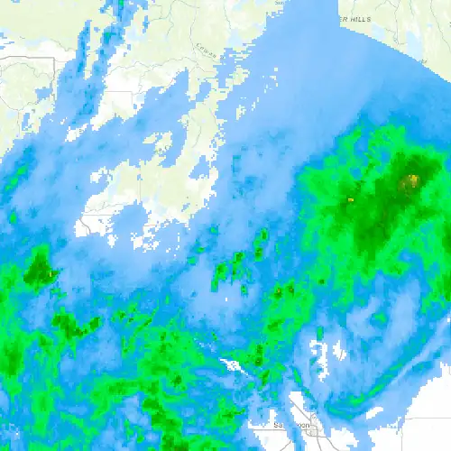 Radar near Spiritwood at now — 9:06 pm CST, Mon Sep 7