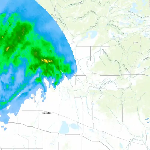 Radar near Tisdale at now — 9:00 pm CST, Mon Sep 7