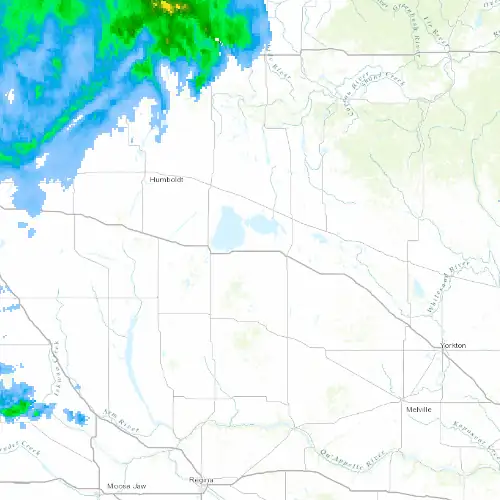 Radar near Wynyard at now — 9:00 pm CST, Mon Sep 7